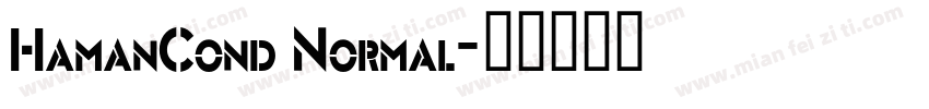 HamanCond Normal字体转换
